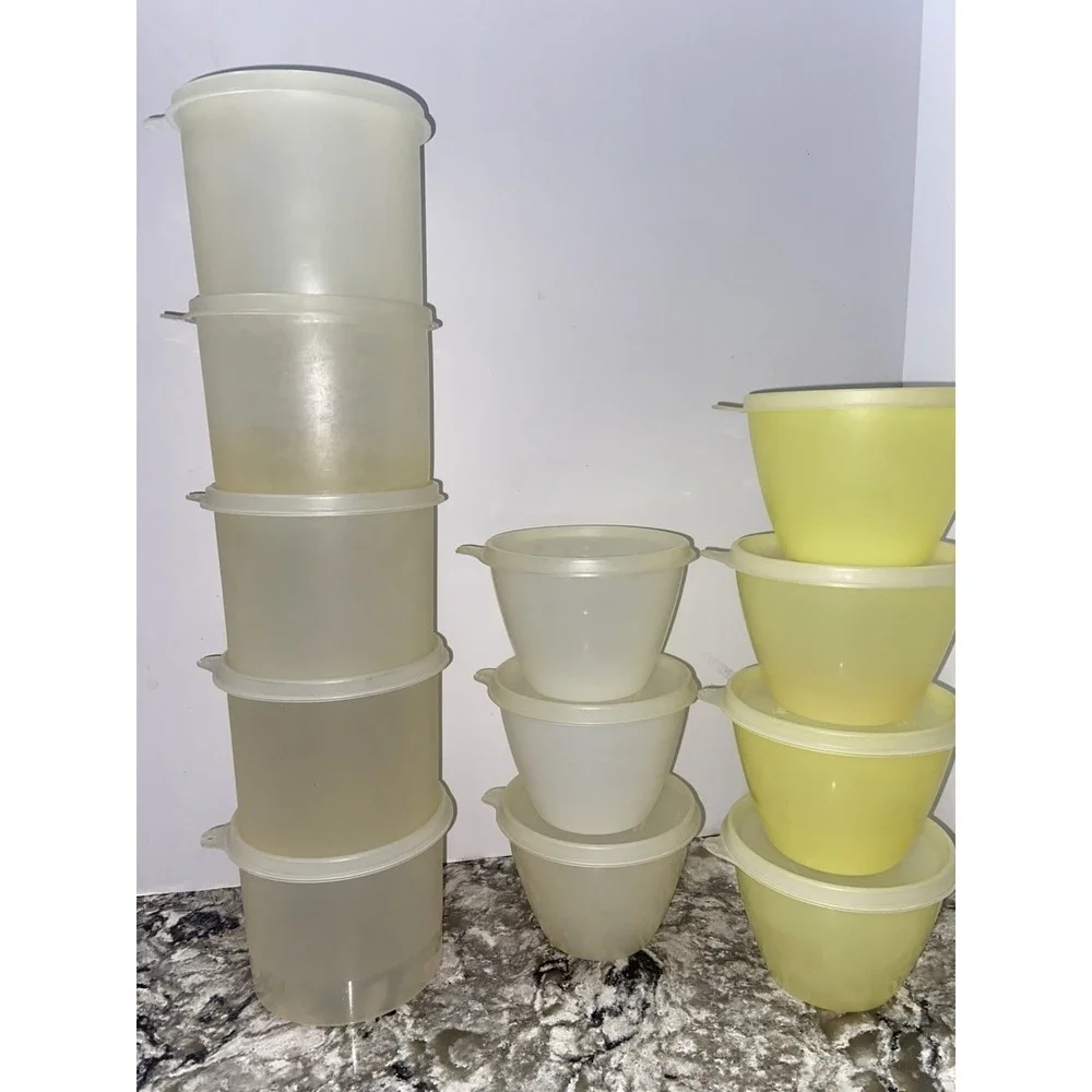 Vintage Tupperware Storage Freezer Containers 12 Bowls With Lids